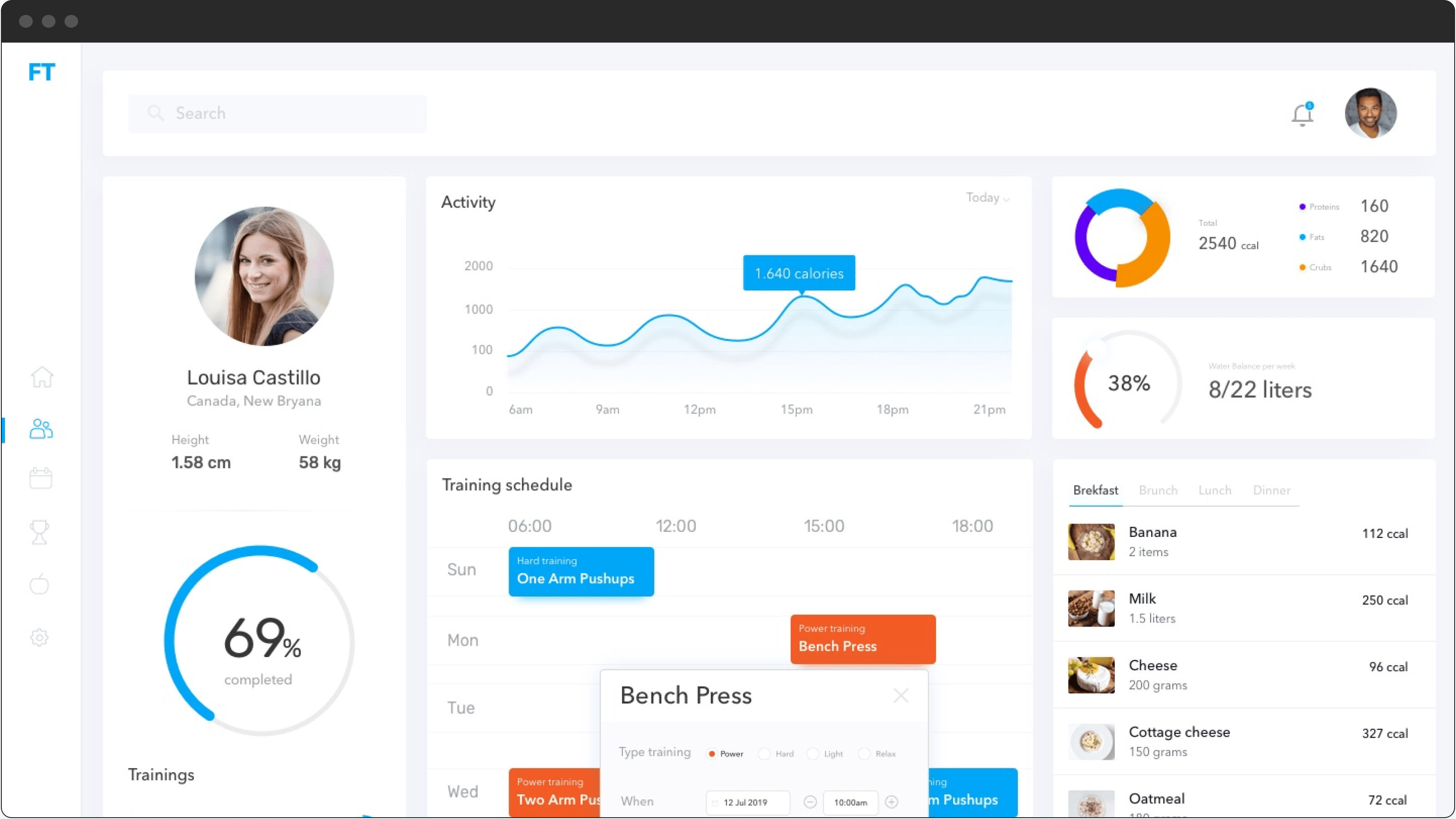 Interface of healthcare CRM for reporting