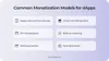 Common monetization models for dApps