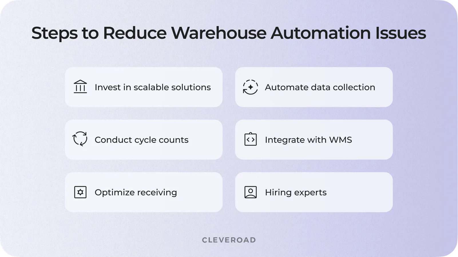 Steps to solve warehouse automation challenges