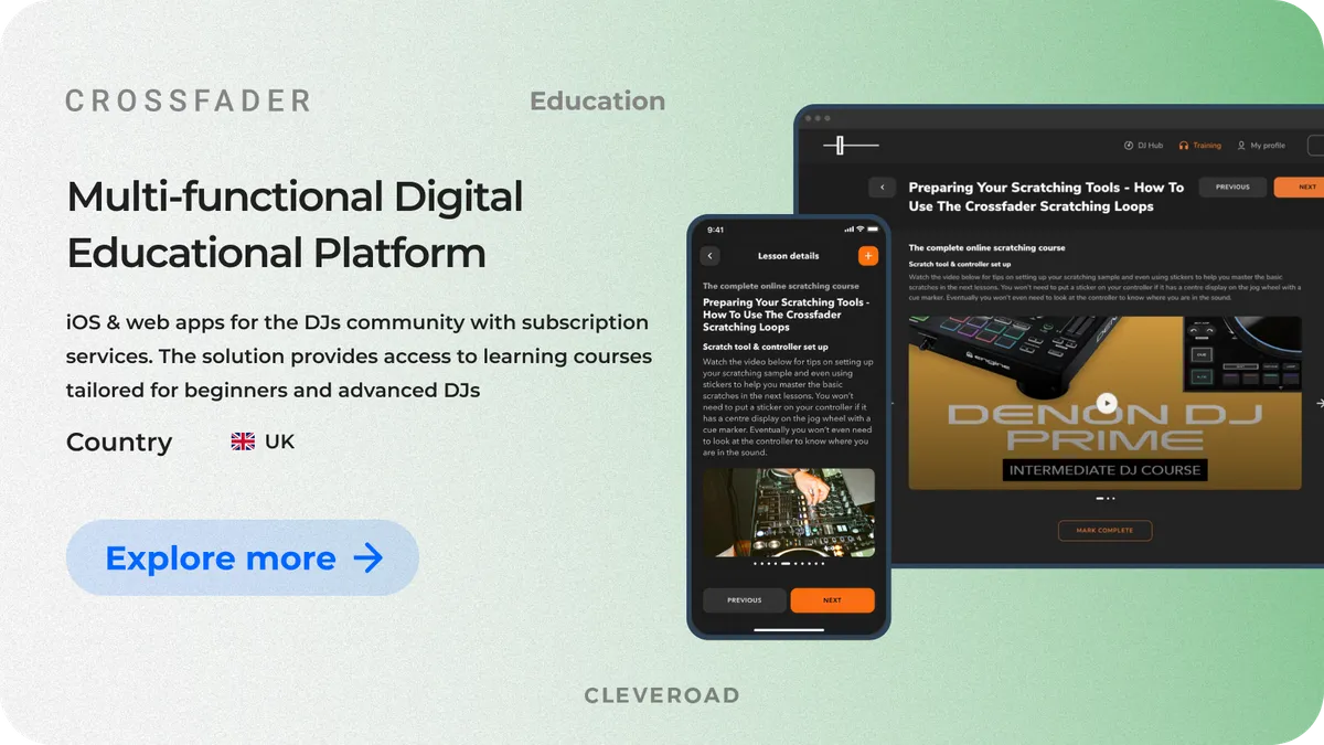 Educational platform by Cleveroad