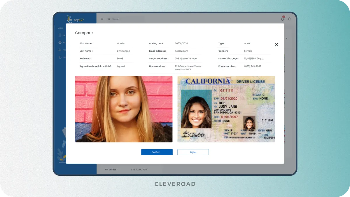 User registration with KYC module example developed by Cleveroad
