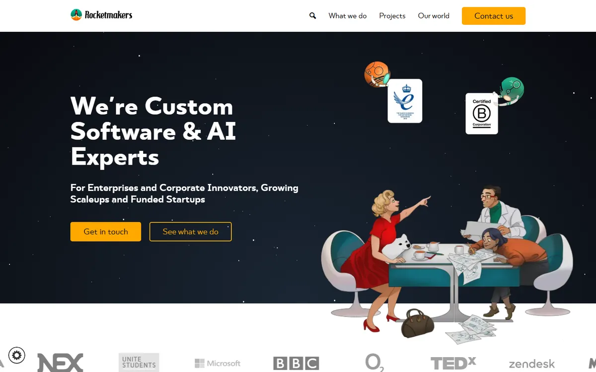 Rocketmakers UK education app development team