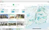 Map overlays interface on one real estate website