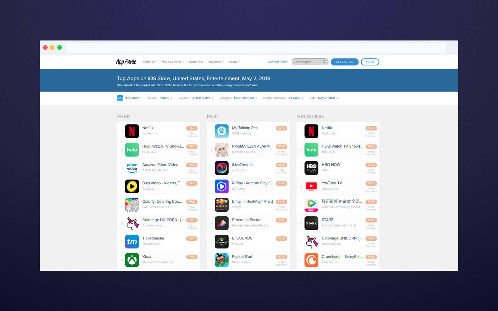 Entertainment apps in Play Market