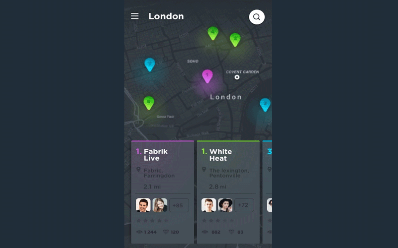 Event app concept by Cleveroad