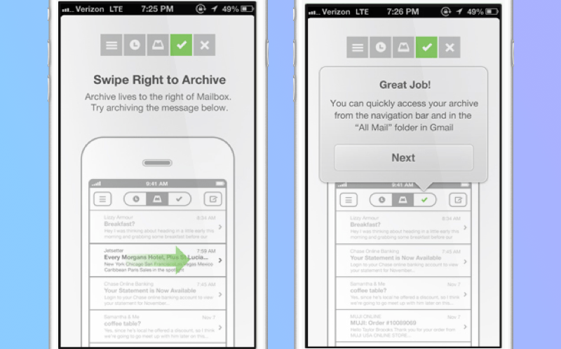 App walkthrough example