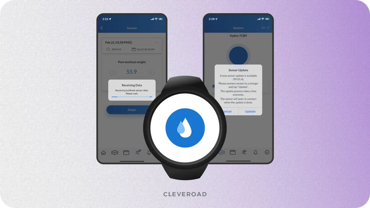 Example of app design integrated with IoT built by Cleveroad