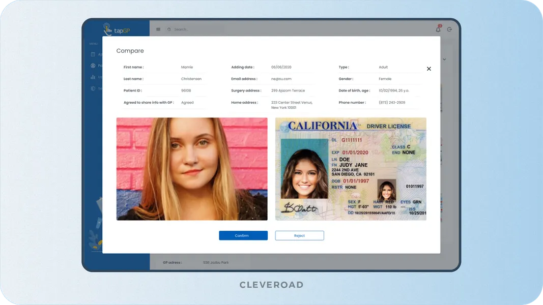 User registration with KYC module