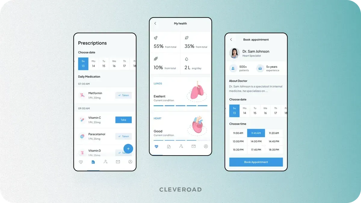 Telemedicine app features for patients