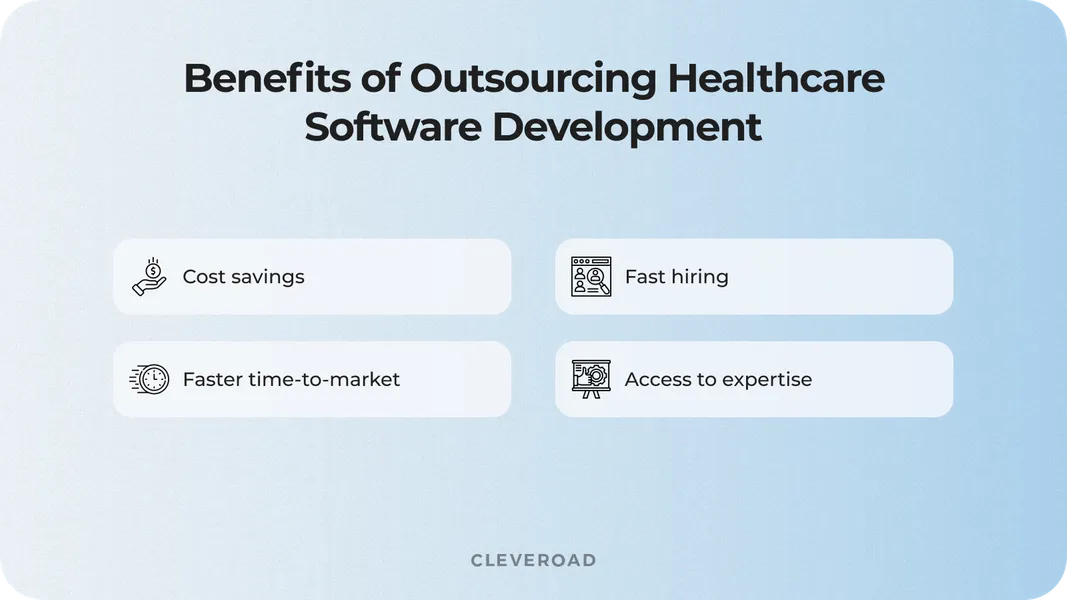 Benefits of outsourcing healthcare software development