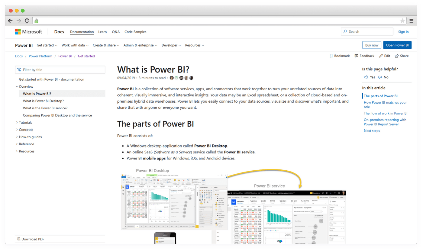 Tech documentation example