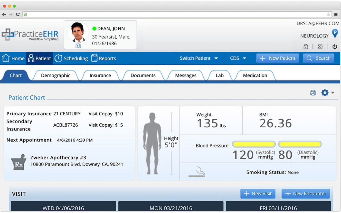 charting ehr