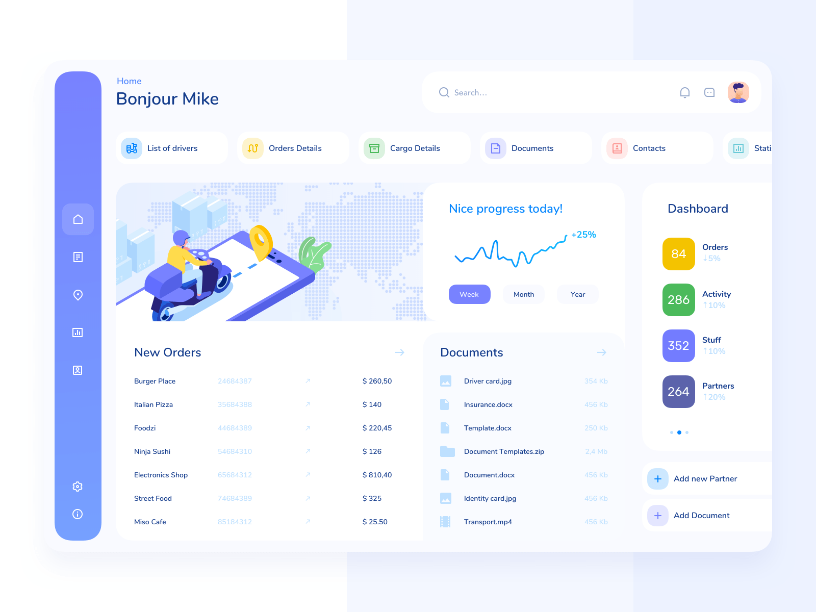 Uber for trucks: design by Cleveroad