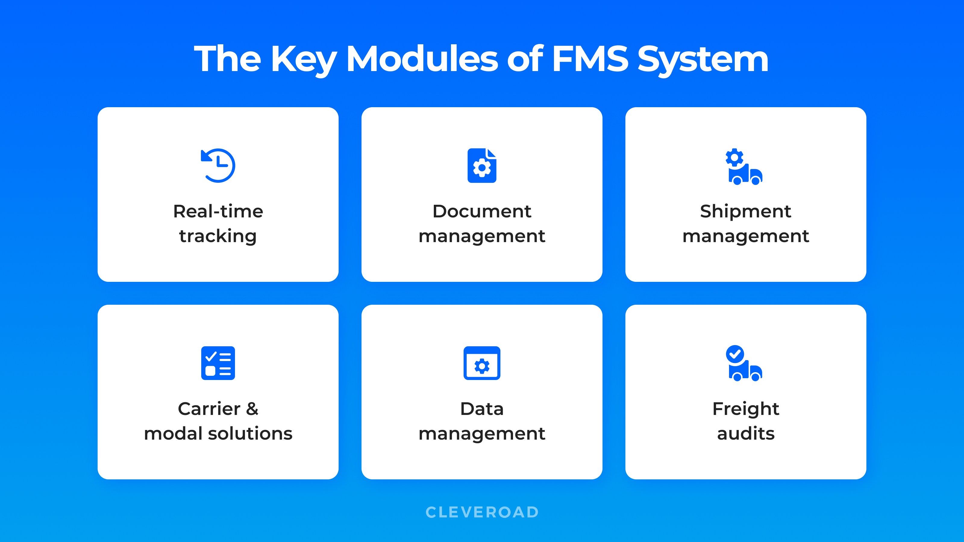Key modules of freight management system