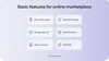 Marketplace website features