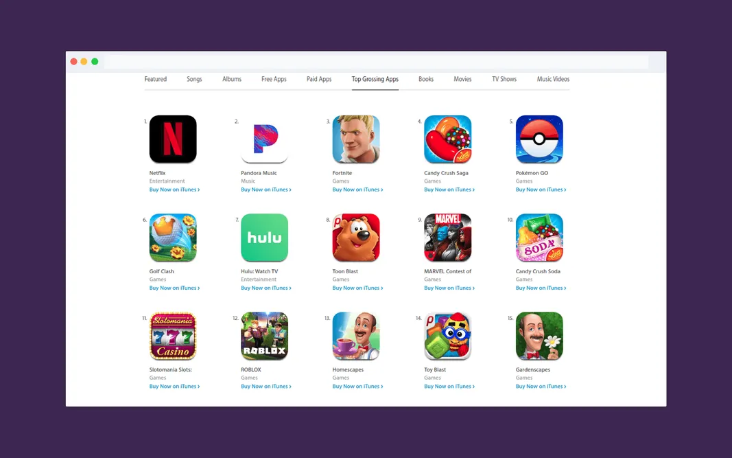 Look for app ideas on app stores
