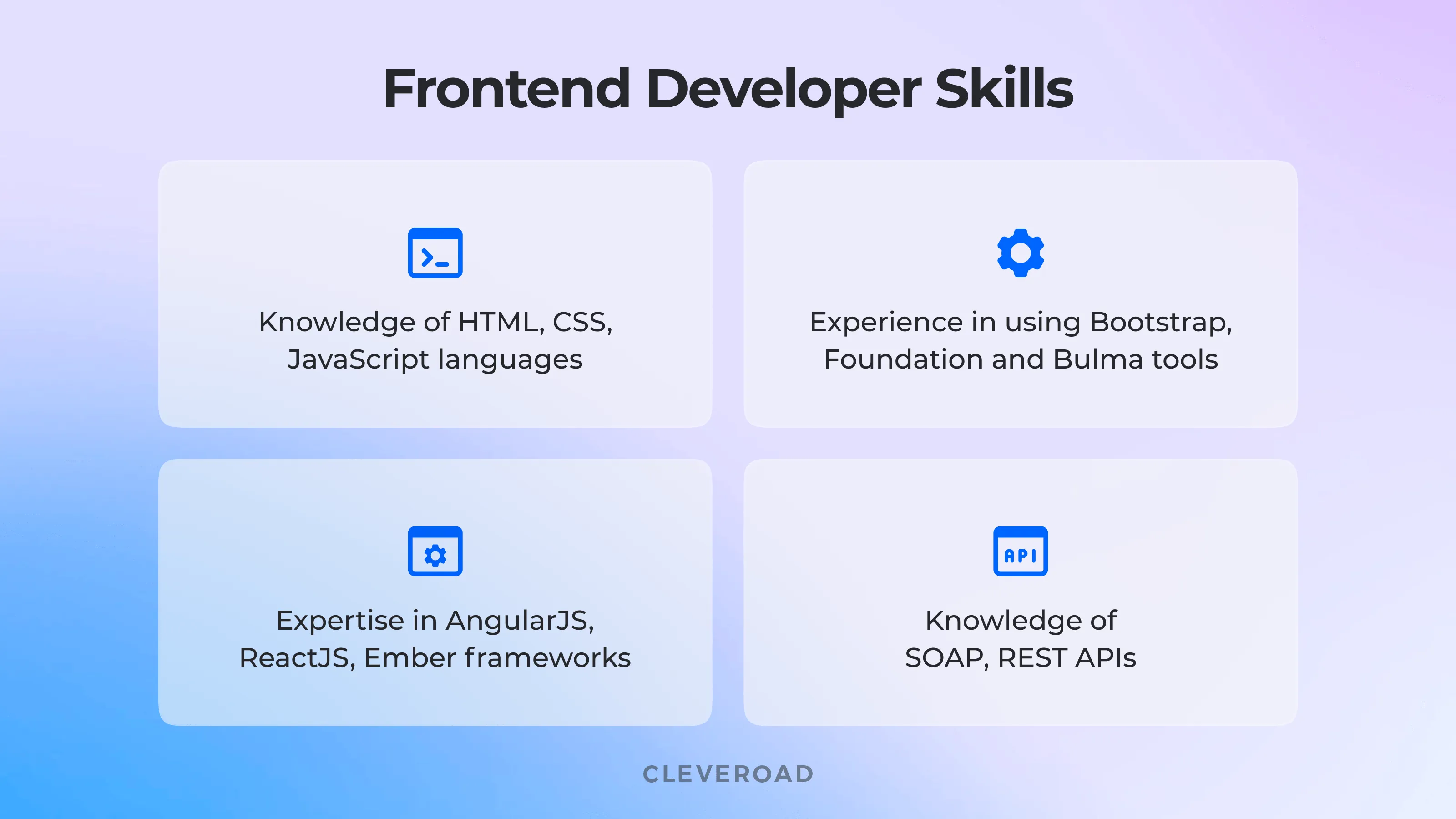 Front-end developer skills