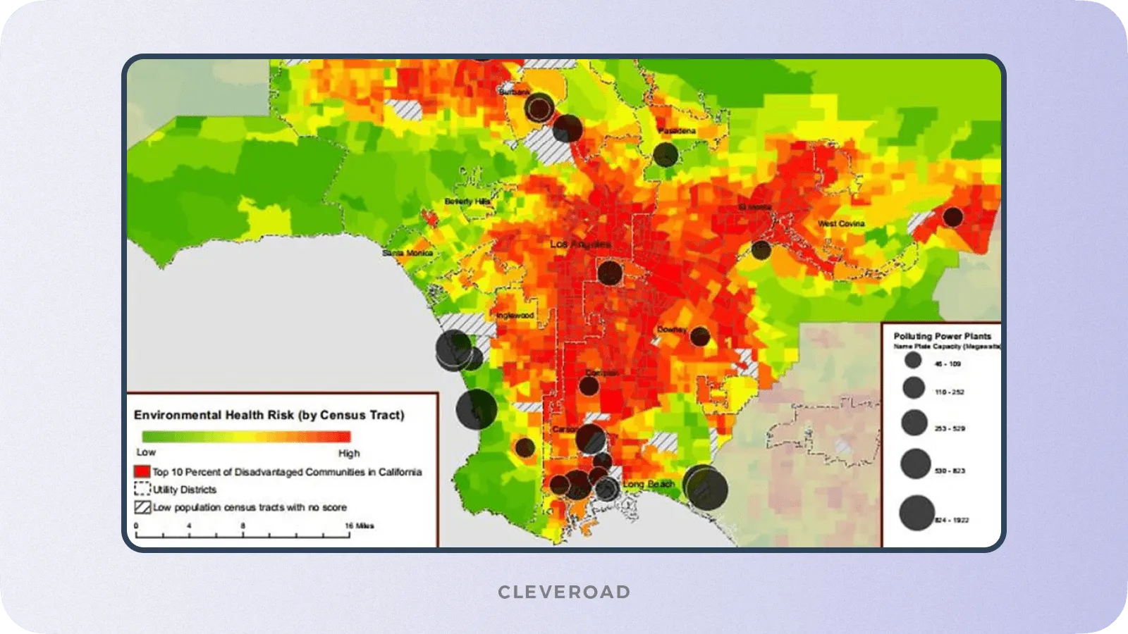 Geographical heatmap for health data visualization