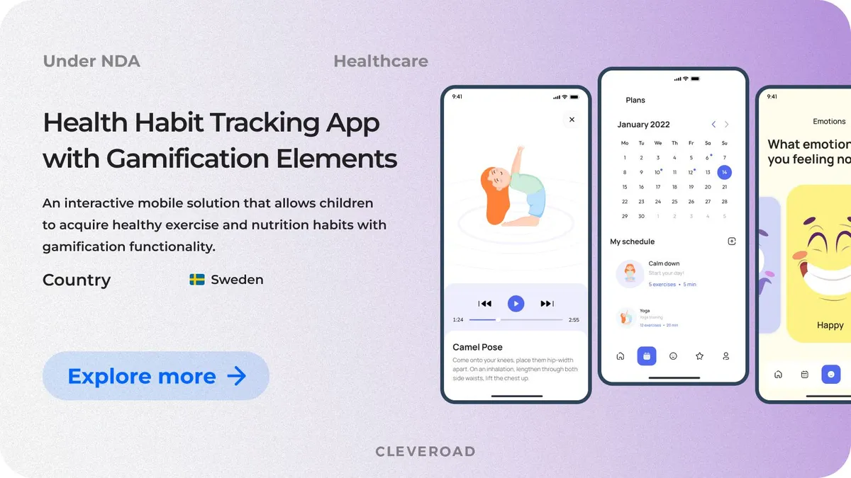 Health habit tracking app