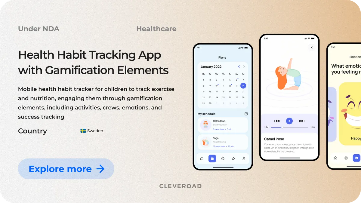 Health habit tracking app