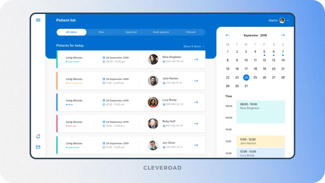 Healthcare CRM developed by Cleveroad