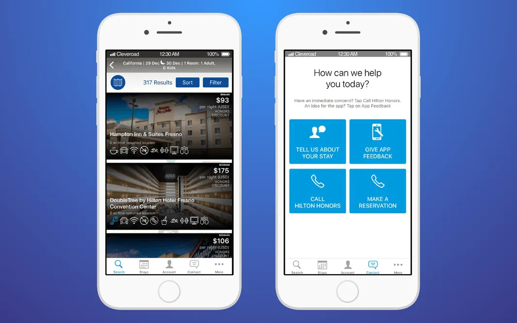 Hotel innovation: Hilton Honor app