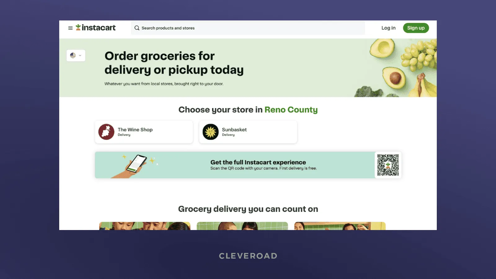 How a grocery delivery service app looks like