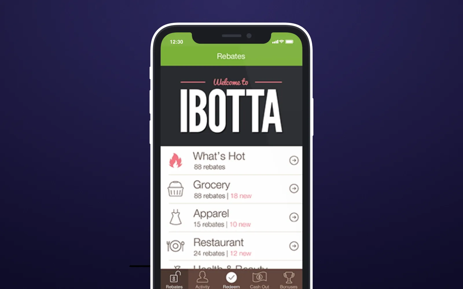 How a grocery rebate apps look like