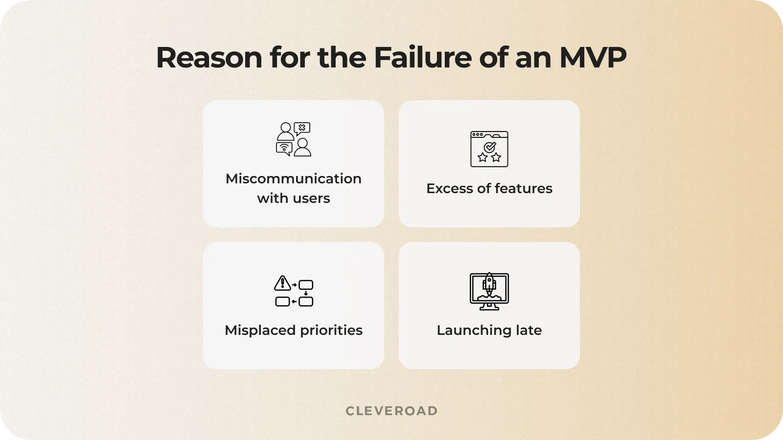 How not to make a MVP - reasons for failure
