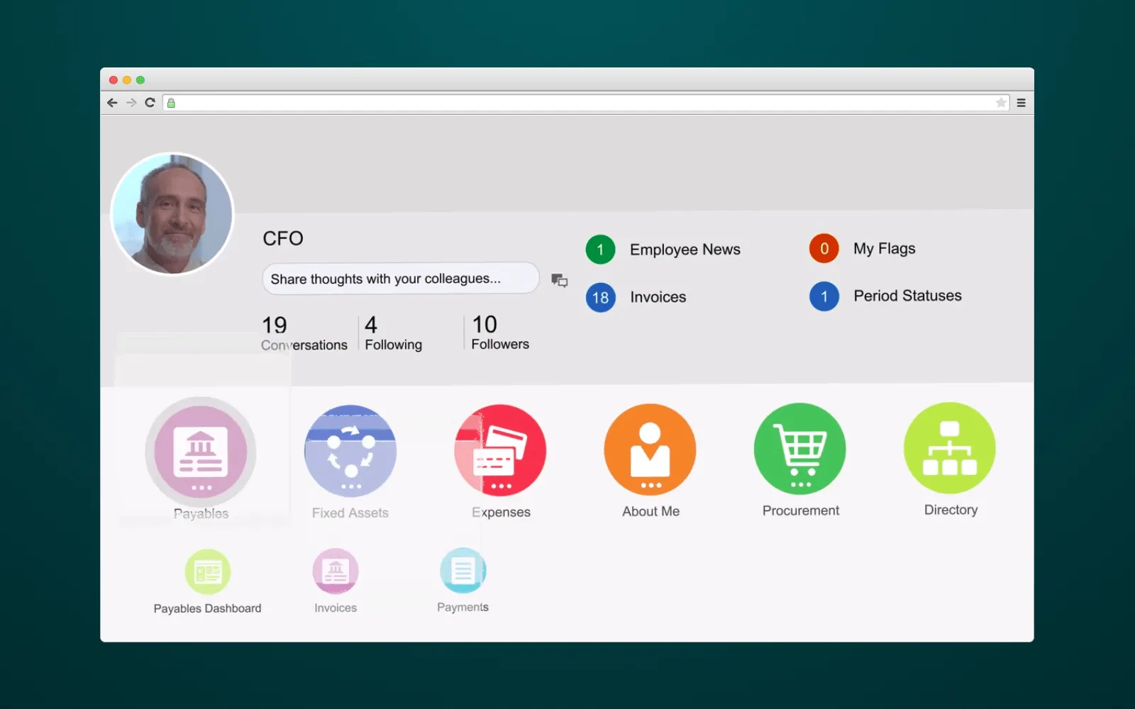 How Oracle ERP system interface looks like