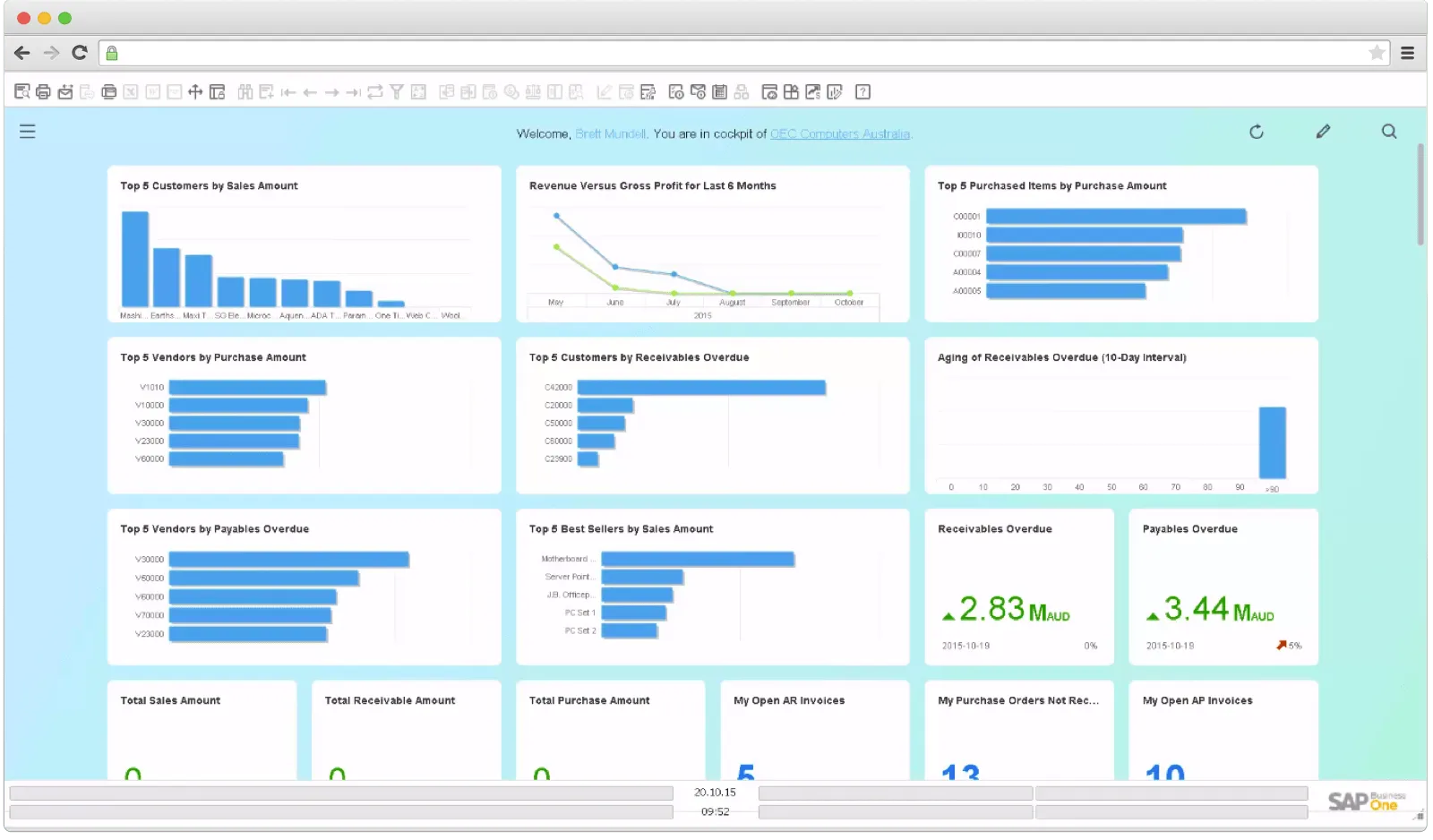 How SAP finance module looks like