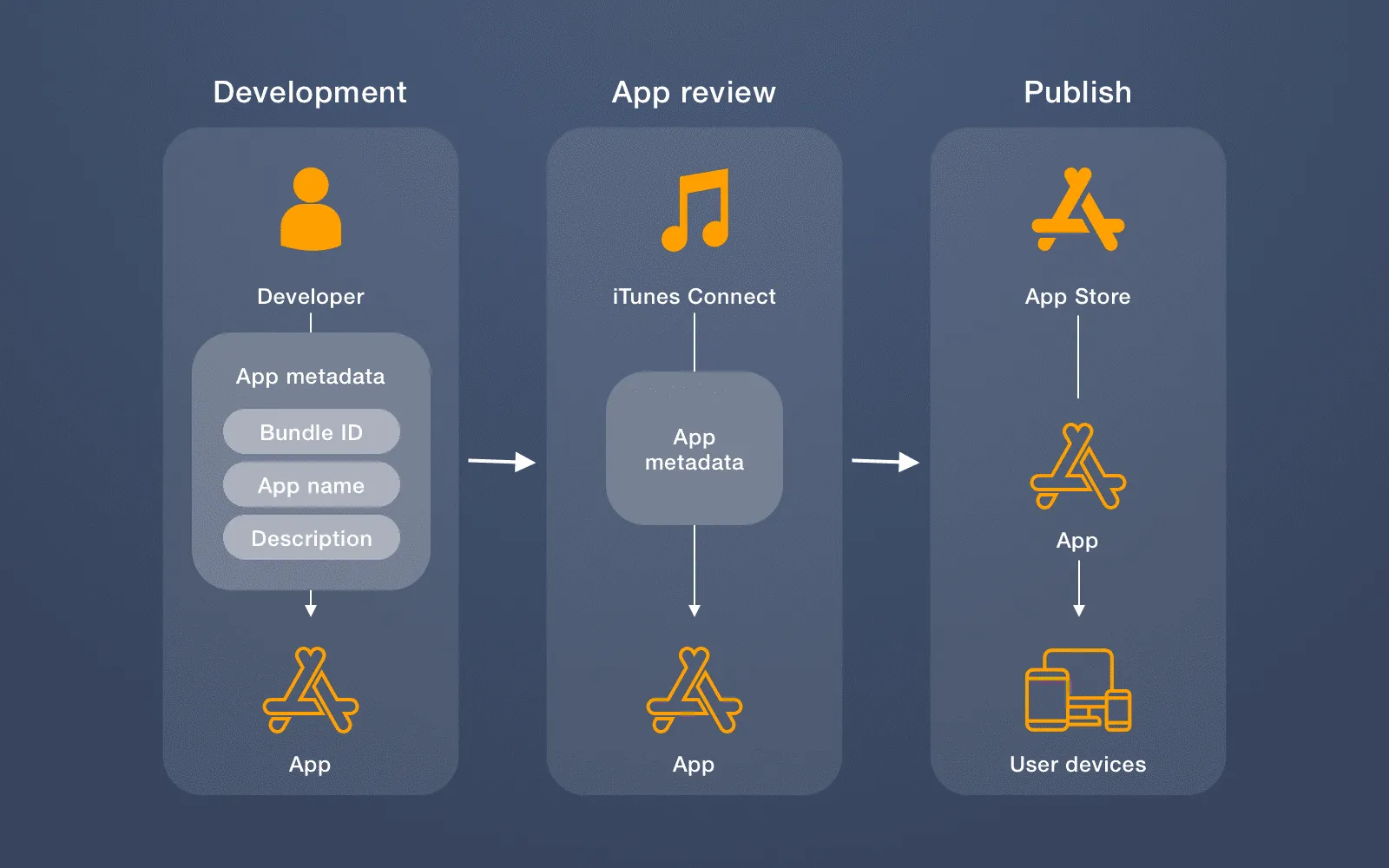 How the process of publishing an app to the app store looks like