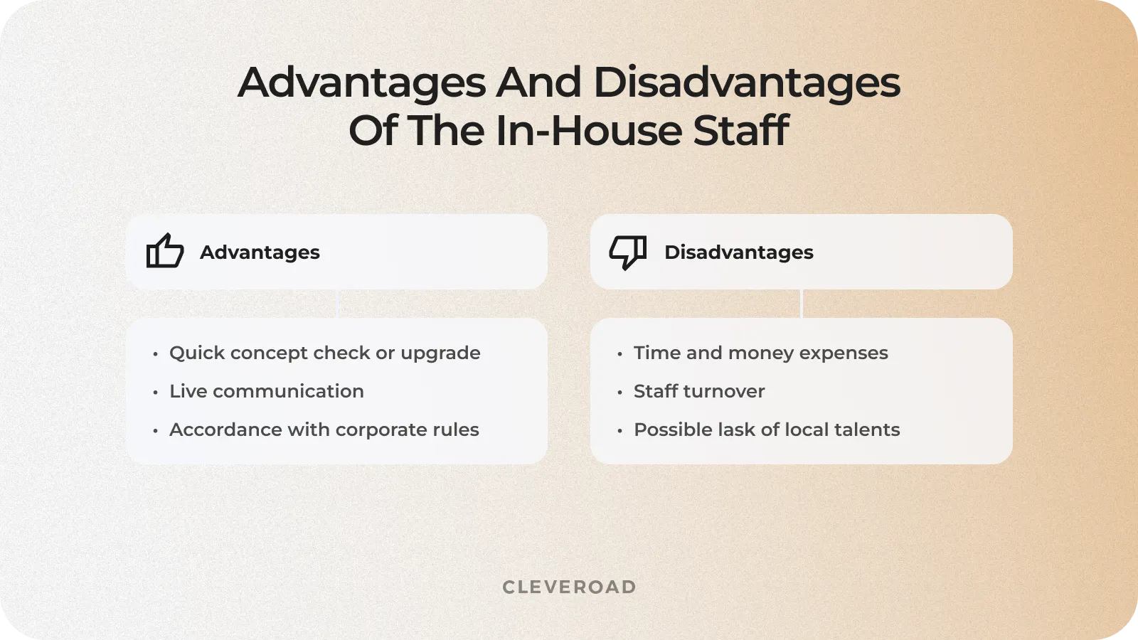 How to build a software team: advantages and disadvantages of the in-house staff