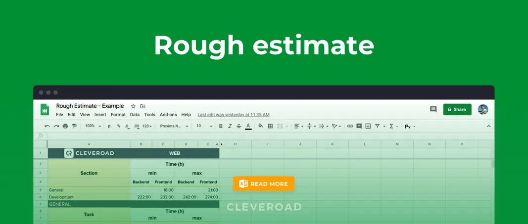 How we make rough estimates at Cleveroad