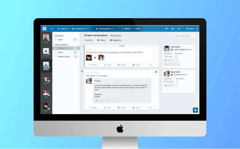 Intercom admin panel