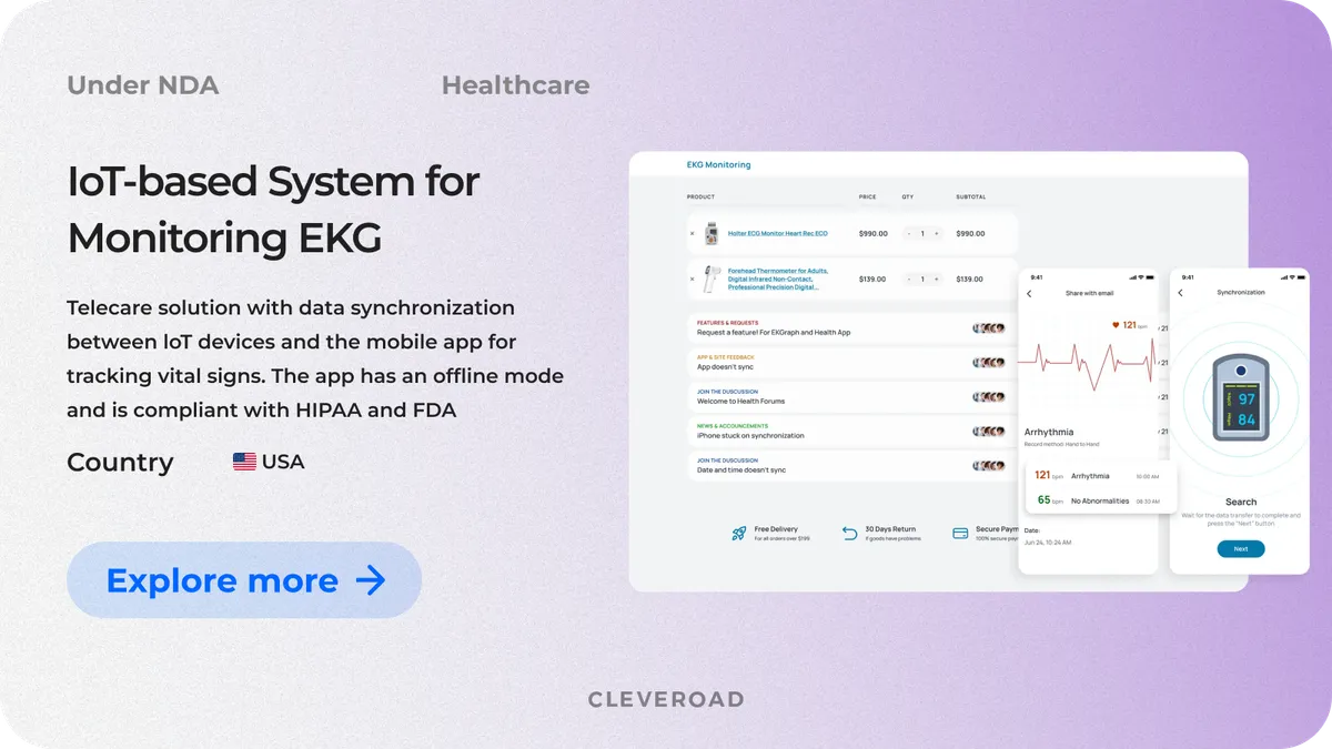 IoT system for monitoring EKG from Cleveroad