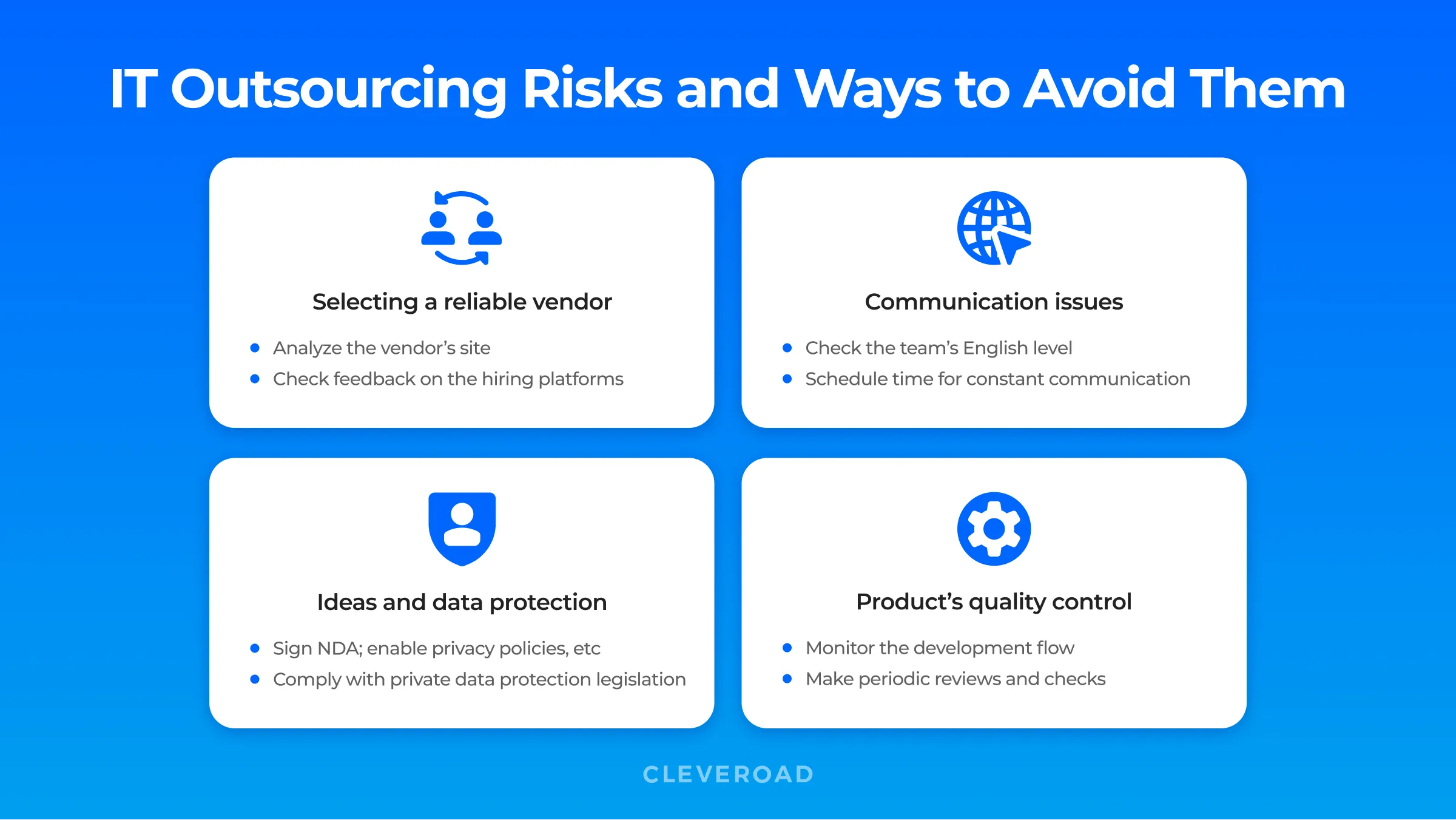 IT outsourcing risks and ways to avoid them