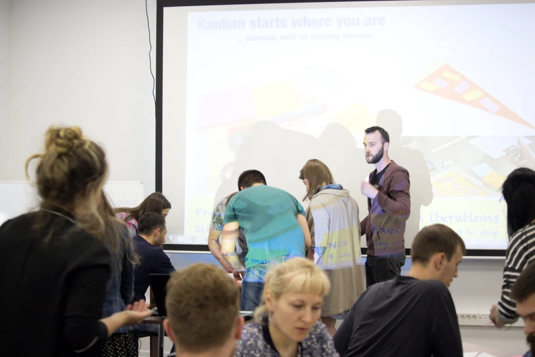 Kanban Pizza event which Cleveroad hosted in it's Dnipro office