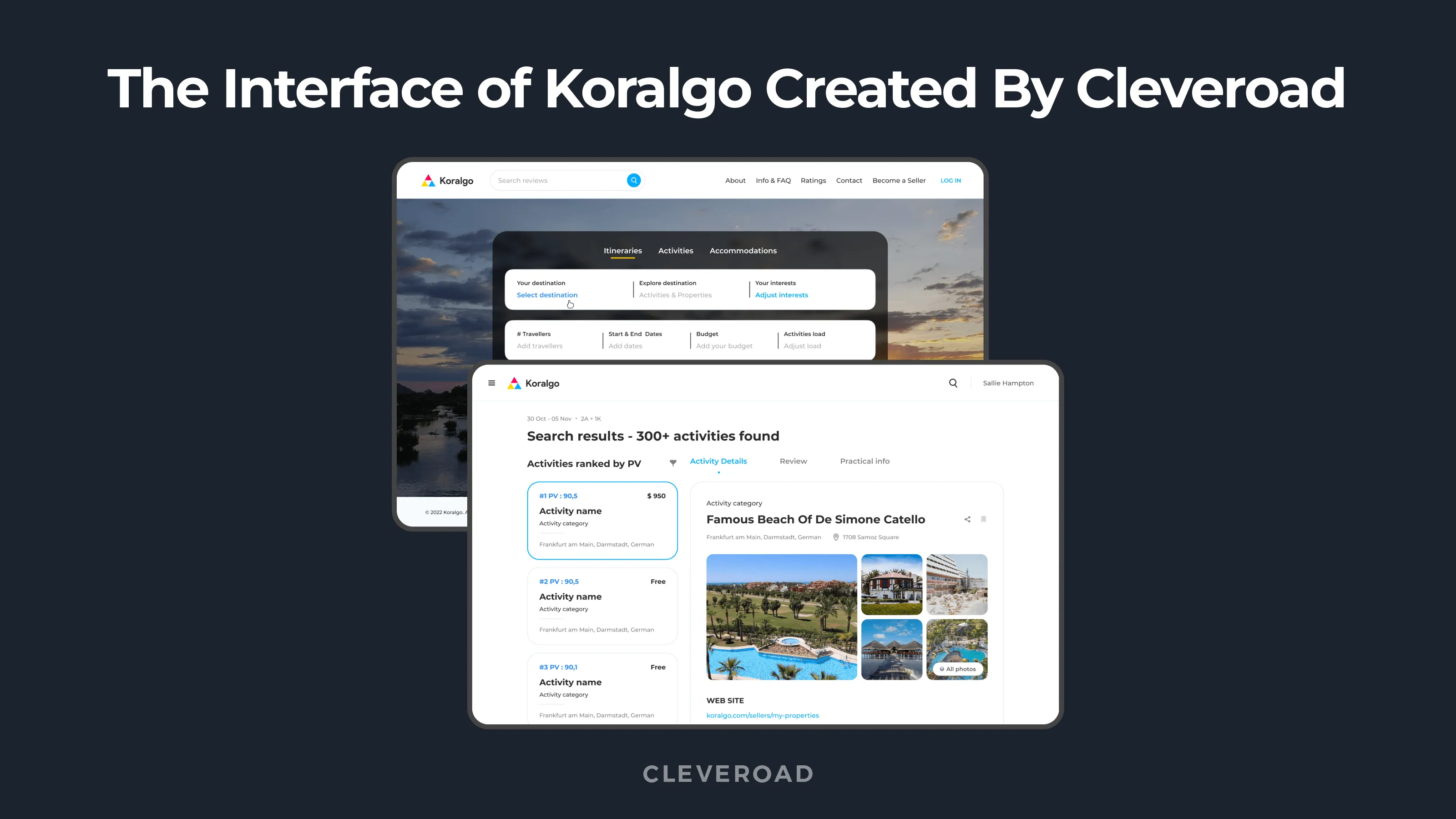 Koralgo web platform Cleveroad