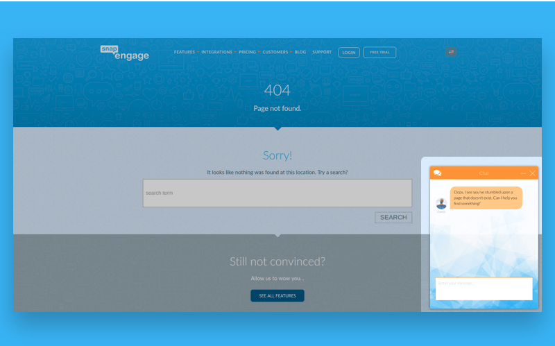 Live chat for business: SnapEnage example