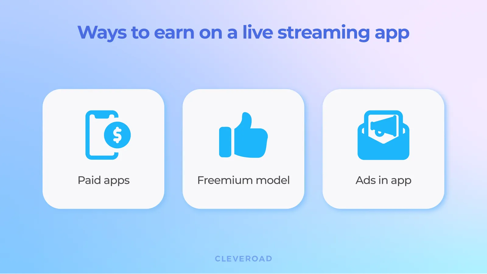Live streaming app monetization