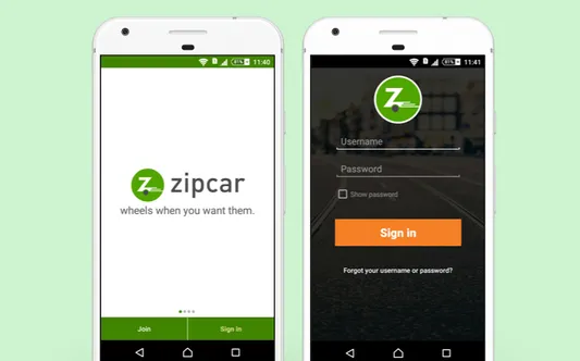 local car rental app - Zipcar