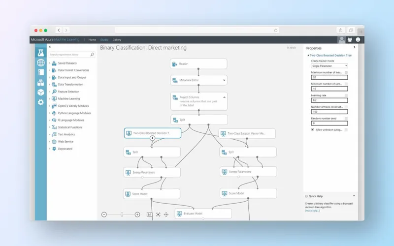 Machine learning platform: Azure