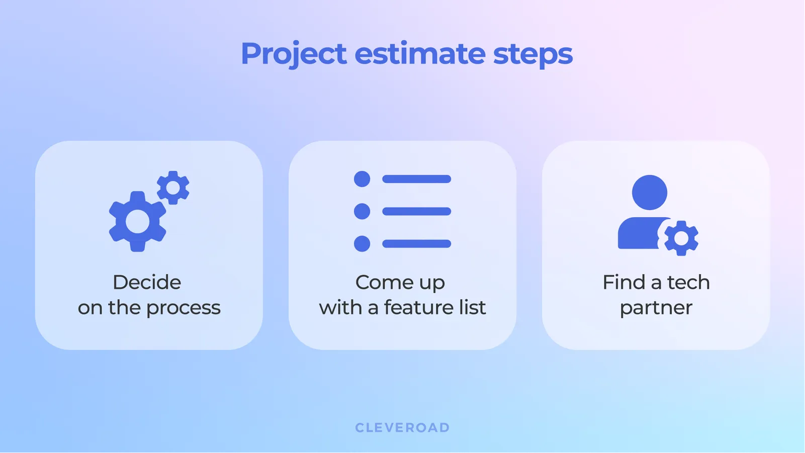 Main project estimate steps