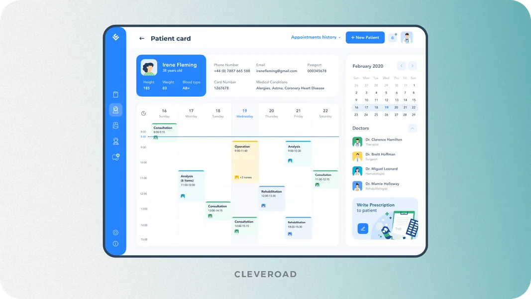 Management systems for hospitals and labs designed by Cleveroad