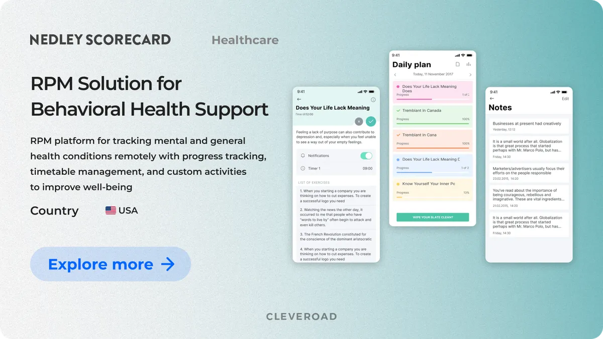 Mental health app built by Cleveroad