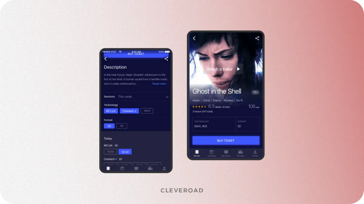 Mobile app UI design