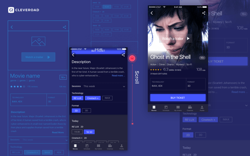 Mobile app UI design