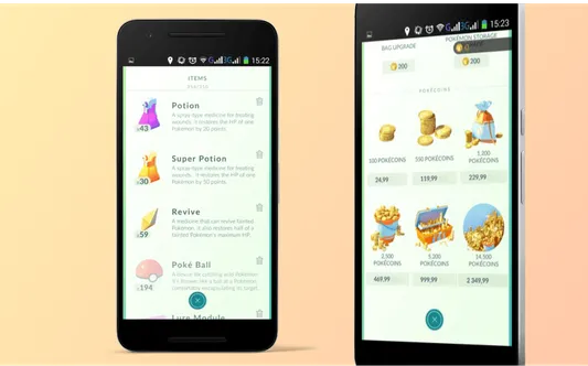 Monetization in the Pokemon Go app