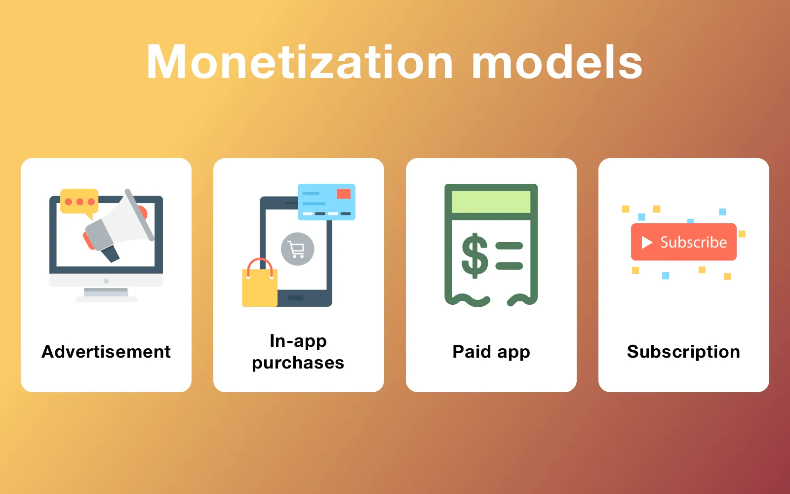 Monetization models that are popular for messaging apps
